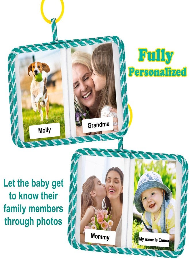 Reallnaive Baby Photo Album Holds 17 4x6 Pictures My First Soft Cloth Family Photo Book with Name Tag Stickers Fabric Kid Memory Keepsake Gift for Newborn Toddler Boy Girl Baby Shower(Green Dino) - Image 5